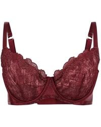 Guess - Lace-Overlay Underwired Bra - Lyst