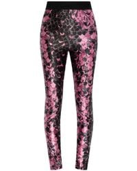Versace Jeans Couture - Print-Detail Leggings - Lyst