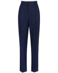 Elisabetta Franchi - Flowing Gabardine Trousers - Lyst