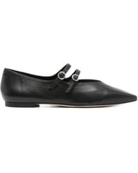 Aeyde - Franny Double-Buckle Pointed Ballet Flats - Lyst