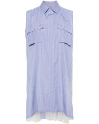 Sacai - Gestreiftes Hemdkleid - Lyst