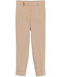 Peserico - Cuffed Cropped Trousers - Lyst