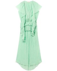 Blumarine - Ruffled Pleated Dress - Lyst