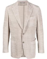 Canali - Knitted Single-breasted Blazer - Lyst