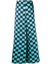 CASABLANCA - Graphic-Print Silk Trousers - Lyst