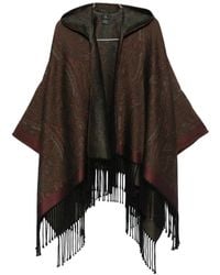 Etro - Paisley-Print Hooded Poncho - Lyst