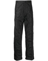 424 - Pantalones Rectos Con Efecto Arrugado - Lyst