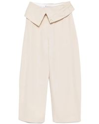 JW Anderson - Fold-Over Wide-Leg Trousers - Lyst