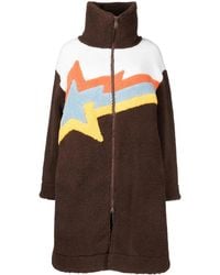 BAPY BY *A BATHING APE® - Fleecemantel Mit Logo-Stickerei - Lyst