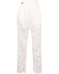 Philipp Plein - Straight-Leg Lace Trousers - Lyst