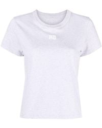 Alexander Wang - Essential Jsy Shrunk T-Shirt W/Puff Logo & Bound Neck - Lyst