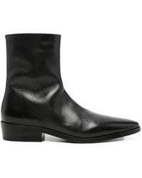 Marsèll - Side-Zip Leather Ankle Boots - Lyst