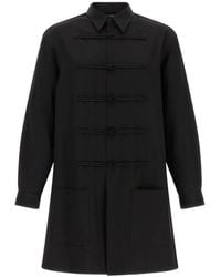 Yohji Yamamoto - Frog-Fastening Long-Line Shirt - Lyst