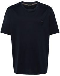 Brioni - T-shirt Met Geborduurd Logo - Lyst