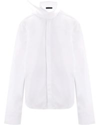 ALAINPAUL - Scarf-Collar Cotton Shirt - Lyst