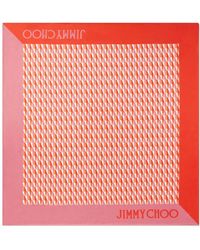 Jimmy Choo - Reta Monogram-print Silk Scarf - Lyst