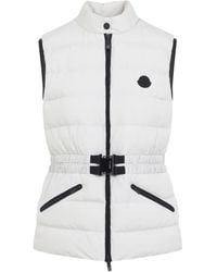 Moncler - Romantisme Steppweste Mit Gürtel - Lyst