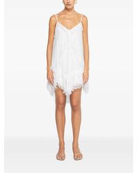 Nissa - Robe Courte En Soie À Dos-Nu - Lyst