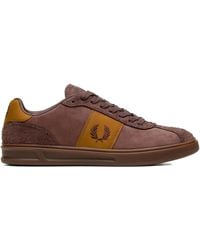 Fred Perry - Suede Logo-Embroidered Sneakers - Lyst