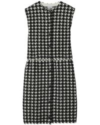 Burberry - Vestido Corto Con Motivo Pied De Poule - Lyst