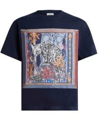 Etro - T-Shirt En Coton À Imprimé Léopard - Lyst
