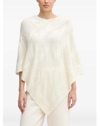 Benetton - Cable-Knit Poncho - Lyst