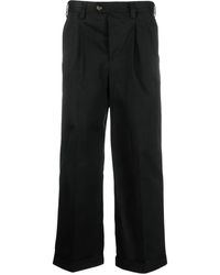 PT Torino - Broek Van Stretch-Katoen Met Geplooide Afwerking - Lyst