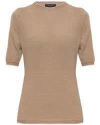 Fabiana Filippi - Ribbed Short-Sleeve Sweater - Lyst