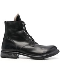 Moma - 35Mm Lace-Up Leather Boots - Lyst