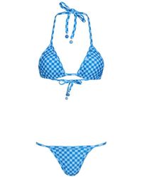 Amir Slama - X Jade Picon Geruite Bikini Met Kralen - Lyst