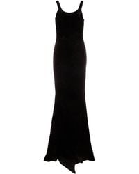 Saint Laurent - Velvet Mermaid Long Dress - Lyst