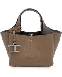 Tod's - Mini T-Logo Leather Shoulder Bag - Lyst