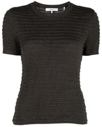 FRAME - Smocked Short-Sleeve Top - Lyst