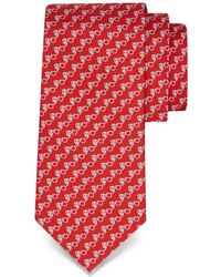 Ferragamo - Owl-Print Silk Tie - Lyst
