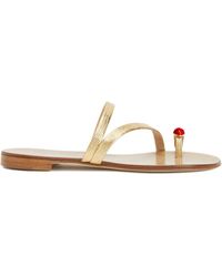 Giuseppe Zanotti - Febe Leather Toe-Ring Sandals - Lyst