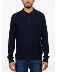 Rag & Bone - Crawford Ribbed Long-Sleeve Polo Shirt - Lyst