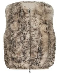 Brunello Cucinelli - Lynx-Effect Shearling Reversible Vest - Lyst