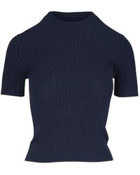 Nili Lotan - Dorset Ribbed Short-Sleeved Top - Lyst