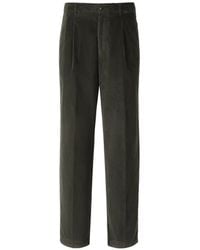 Marco Pescarolo - Pleated Corduroy Trousers - Lyst