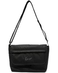 KENZO - Logo-Embroidered Messenger Bag - Lyst