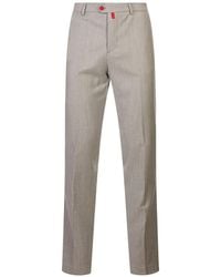 Kiton - Gerade Hose Mit Logo-Patch - Lyst