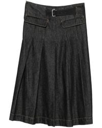 Semicouture - Belted Midi Skirt - Lyst