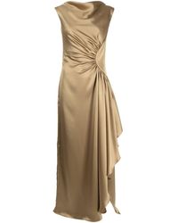 Amsale - Asymmetric Side Drape Gown - Lyst