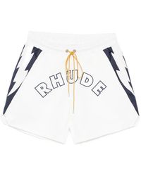 Rhude - Drawstring Waist Shorts With Pockets - Lyst