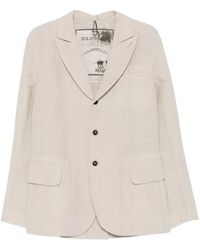 Masnada - Blazer À Revers Crantés Bia - Lyst