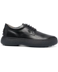 Tod's - Round-toe Leather Oxford Shoes - Lyst