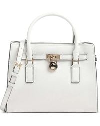 Michael Kors - Hamilton Padlock Leather Satchel Bag - Lyst