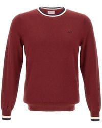 Sun 68 - Tipped Crew-Neck Sweater - Lyst