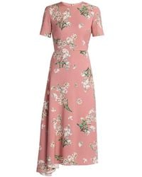 Erdem - Floral-Print Draped Dress - Lyst