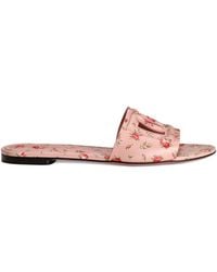 Dolce & Gabbana - Floral-Detail Sandals - Lyst